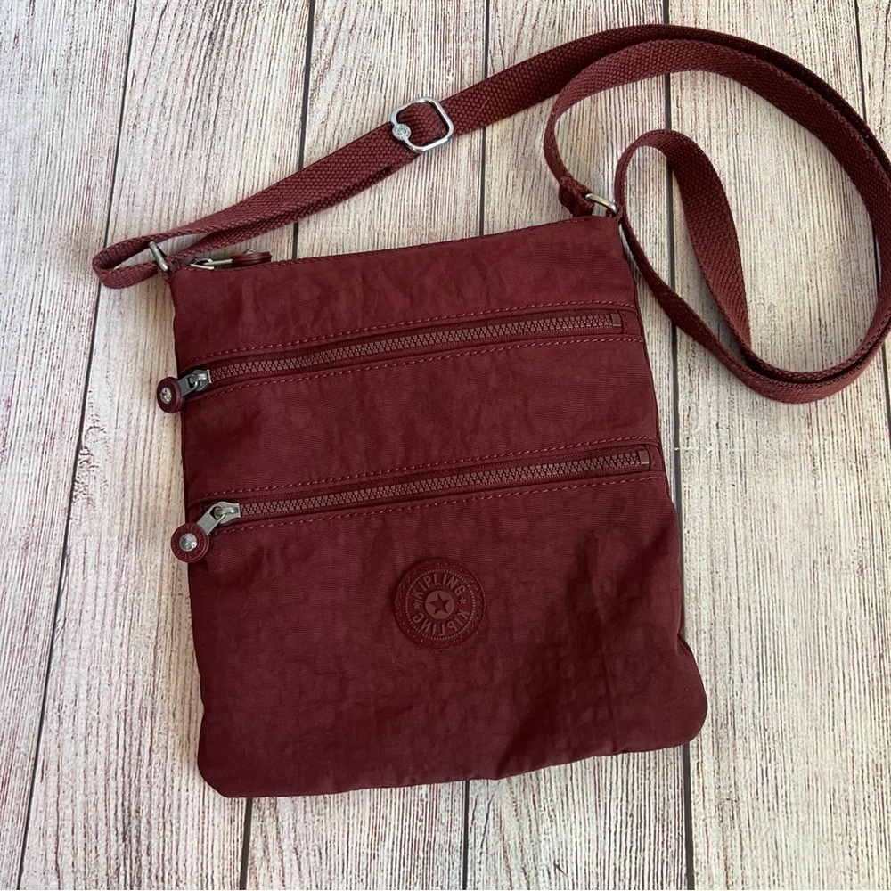 Kipling Burgandy Crossbody Bag Purse